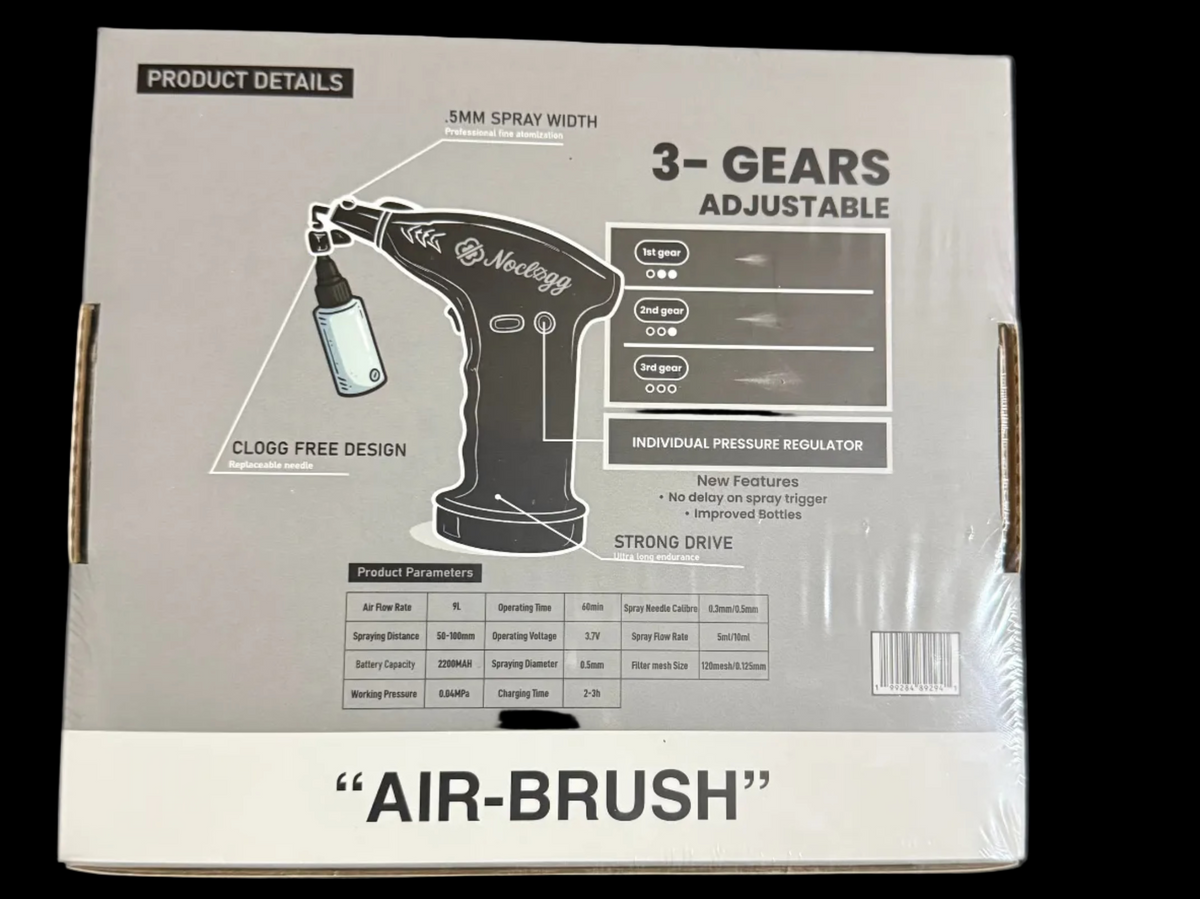 NoClogg 2.5 professional barber airbrush alternate view