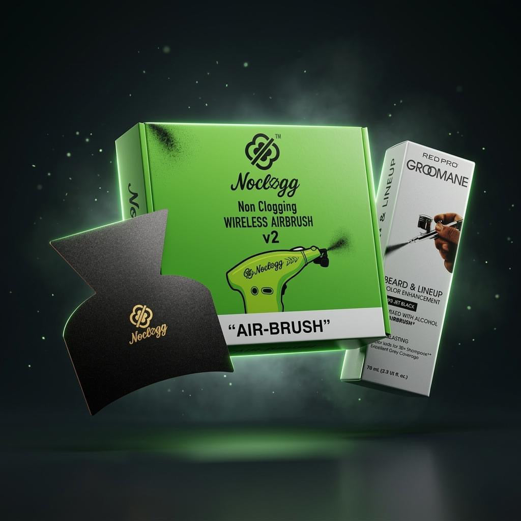 NoClogg Airbrush Color Essential Combo for barber enhancements
