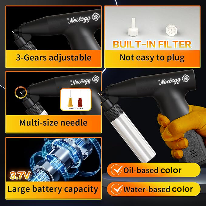 NoClogg airbrush enhancement tool close-up
