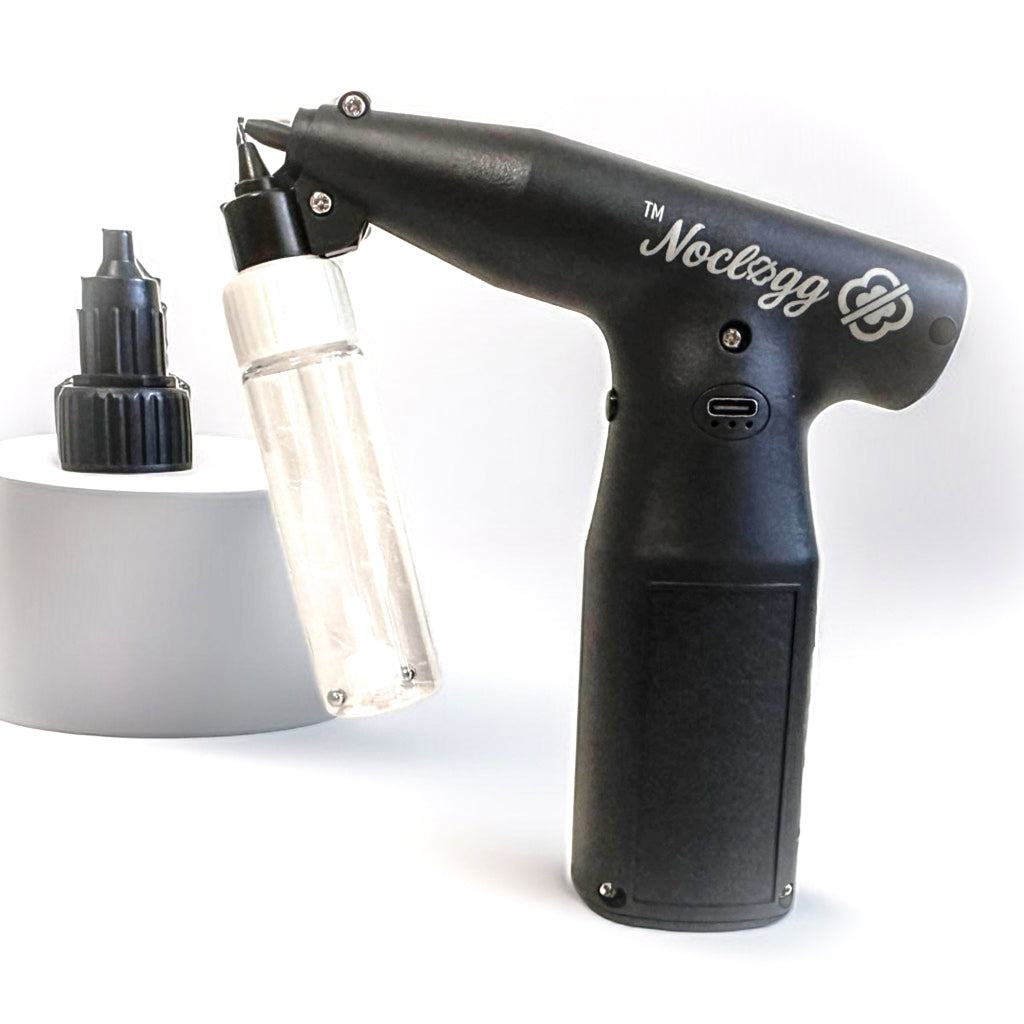 NoClogg airbrush for lineup and beard color application