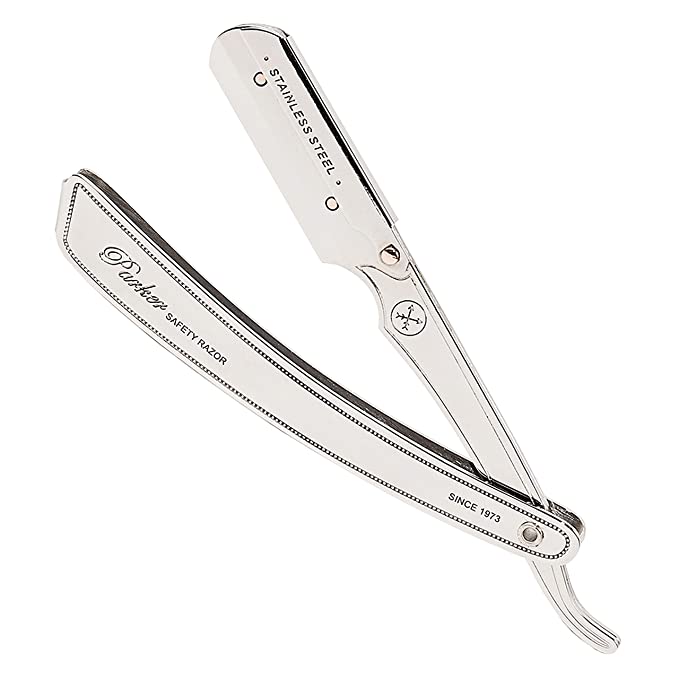 Parker SRX stainless steel shavette razor open view