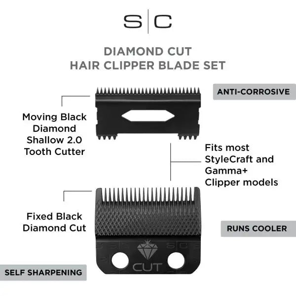 SC REPLACEMENT DIAMOND CUT DLC FADE CLIPPER BLADE # SC540B