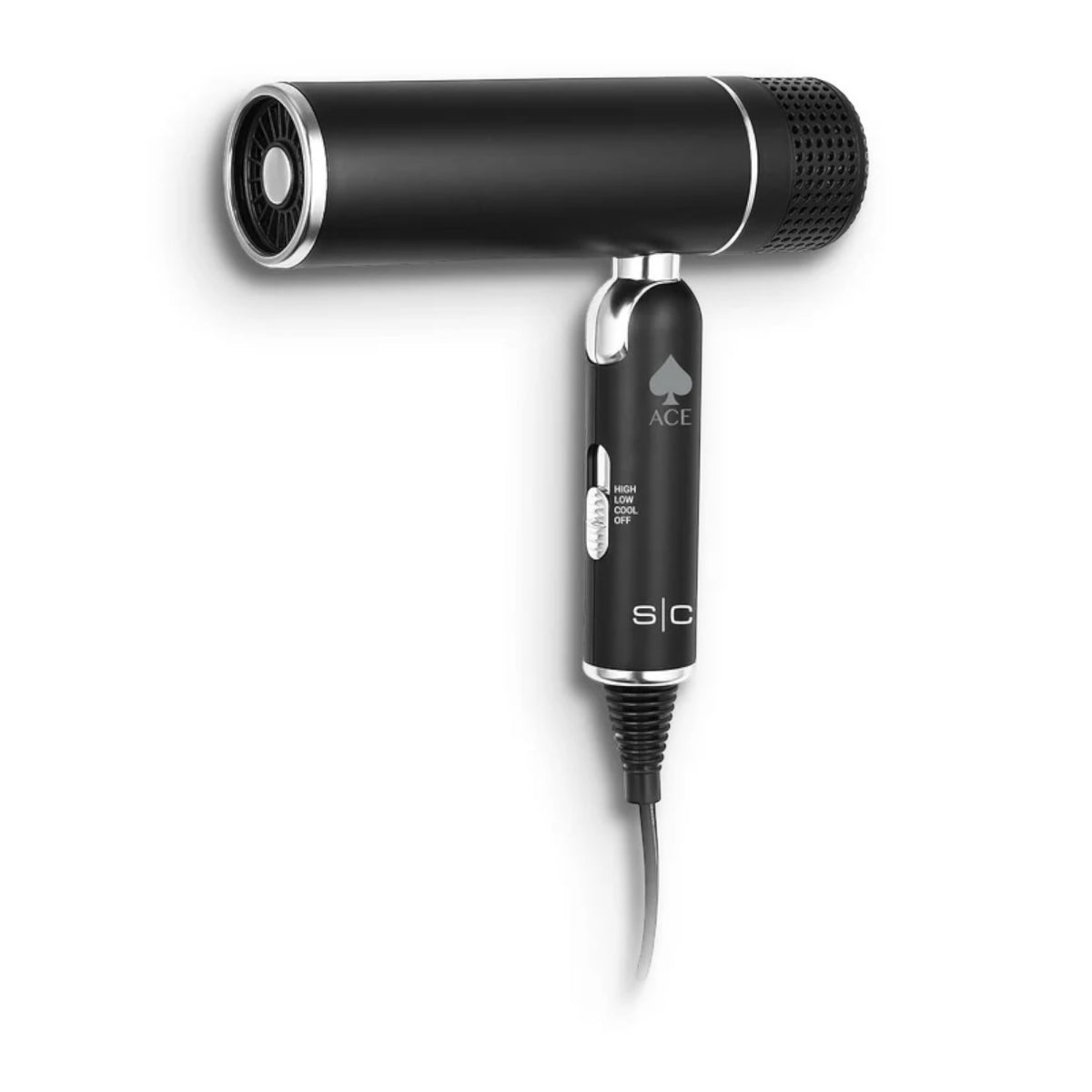 StyleCraft Ace SC103B foldable hair dryer front view