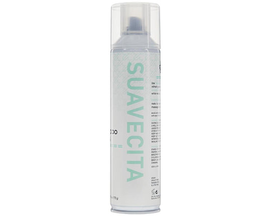 Suavecita Dry Shampoo Spray can side label