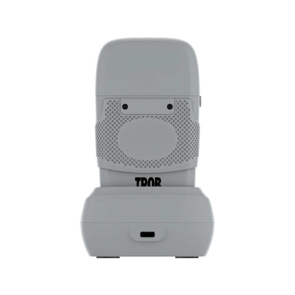 TPOB GO Shaver PlayStation Grey rear view seated in charging dock