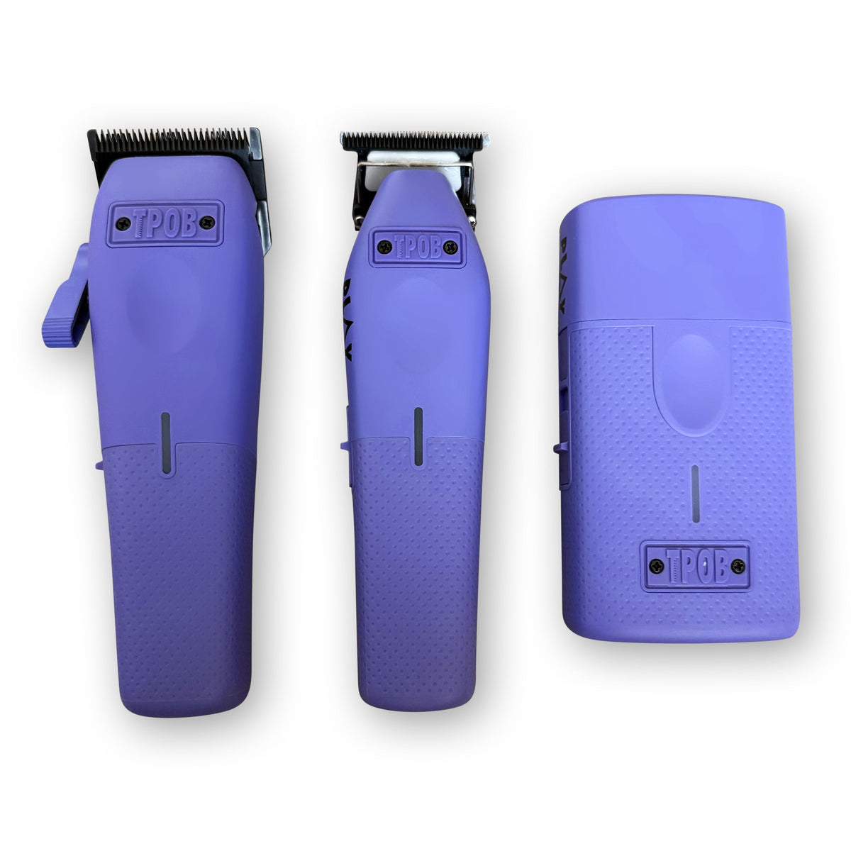 TPOB PLAY Mini Purple Bundle professional clipper trimmer shaver and stand