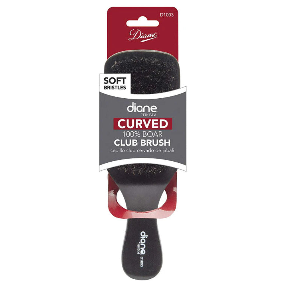 Diane Curved Club Brush with soft bristles- 100% Boar