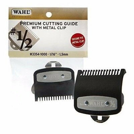 Wahl Premium Cutting Guide #0.5 (1/16") – Metal Clip Guard, Pro Fade Control