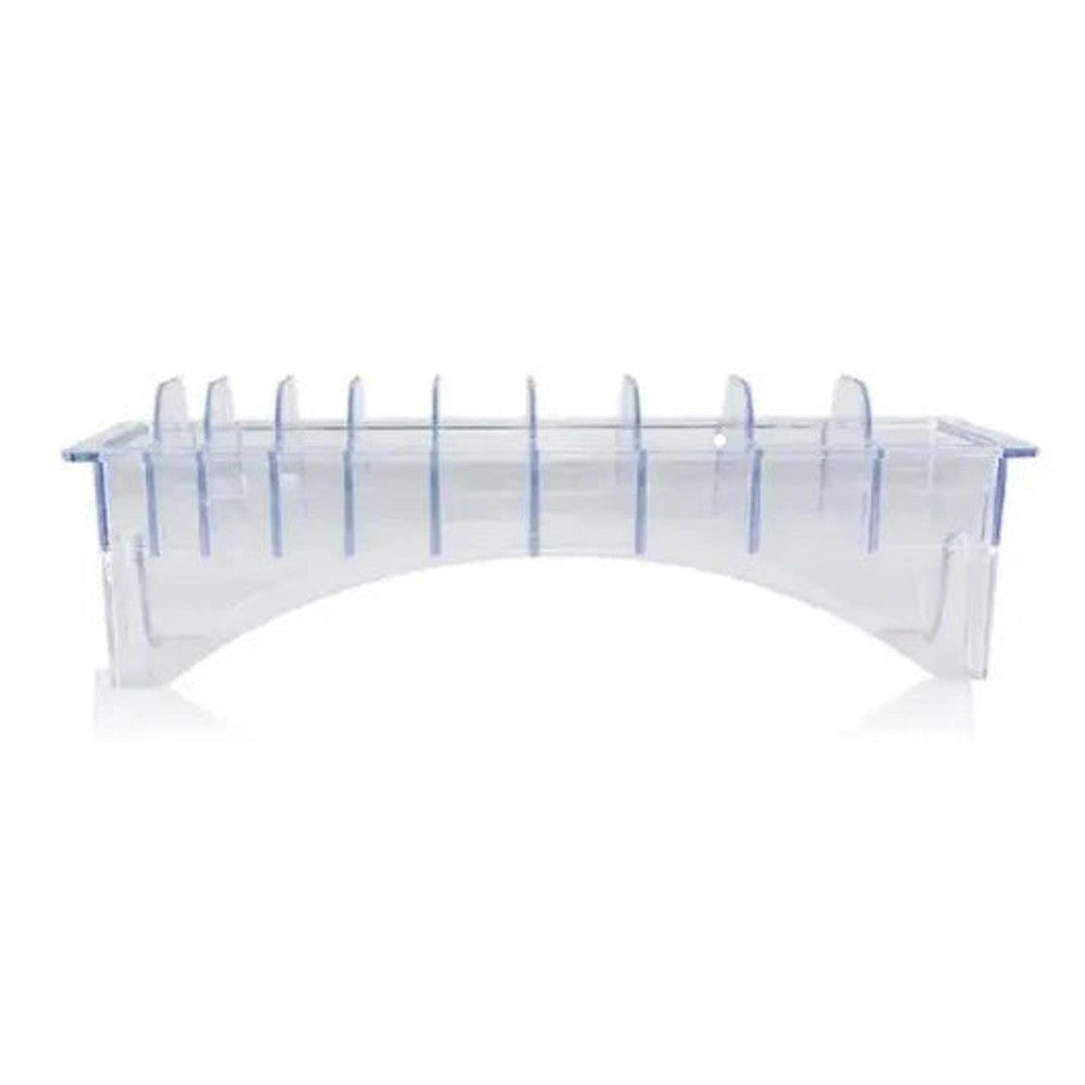 Transparent Hair Clipper Guards Storage Box | 10-Slot Organizer for Clipper Combs