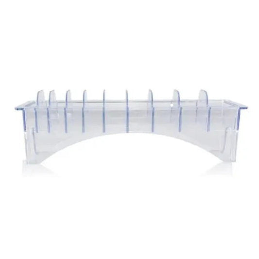 Transparent Hair Clipper Guards Storage Box | 10-Slot Organizer for Clipper Combs
