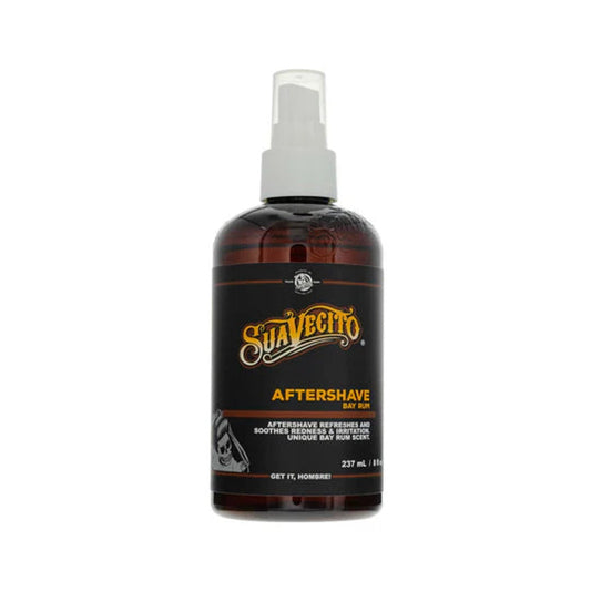 Suavecito Bay Rum Aftershave 8 oz – Cooling, Classic Barbershop Scent