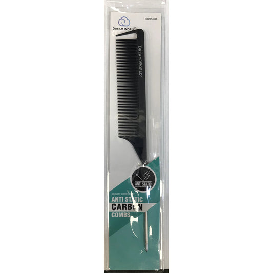 Dream Anti Static Carbon Pin Tail Comb BR98408 – Barber Styling Comb