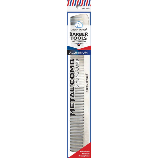 Dream Metal Styling Comb 8.5" – Professional Aluminum Dressing Comb for Barbers