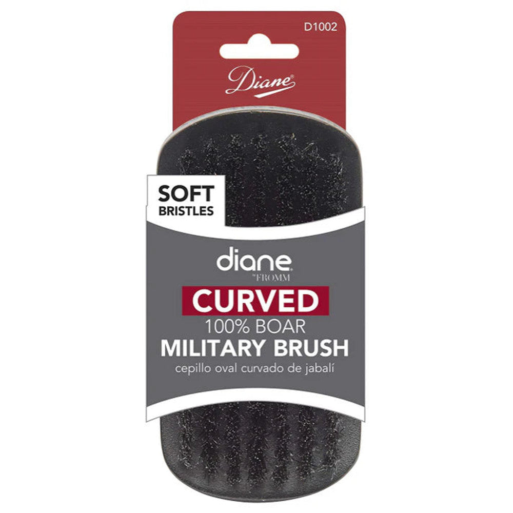 Diane Curved Military Brush - 100% Boar