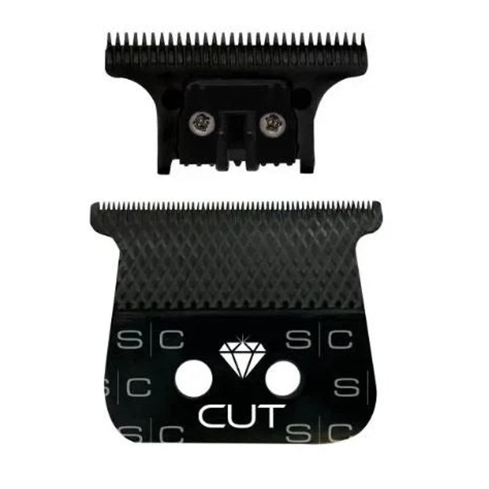 StyleCraft & Gamma+ SC Diamond Fixed Wide Blade #SC541B – Black Diamond DLC Trimmer Blade