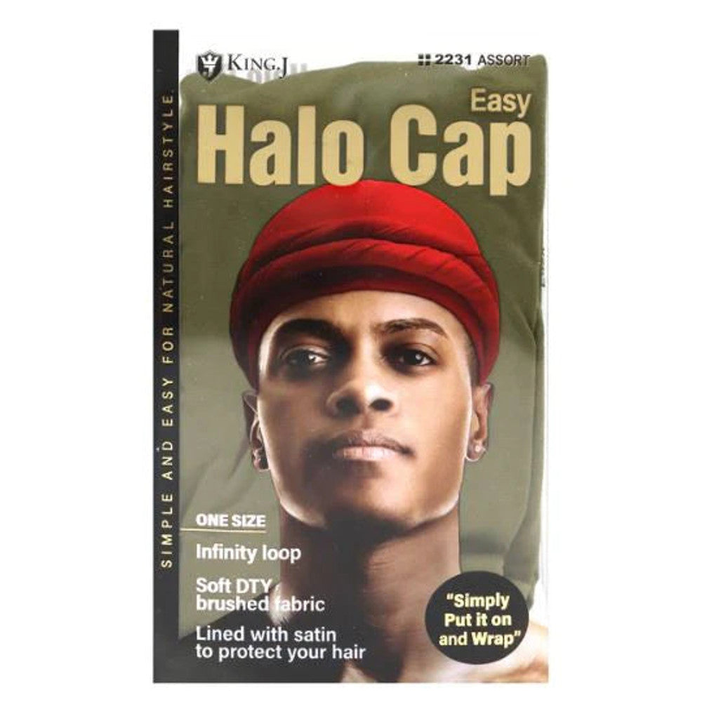 King J Easy Halo Cap Assorted Colors Satin Lined Head Wrap