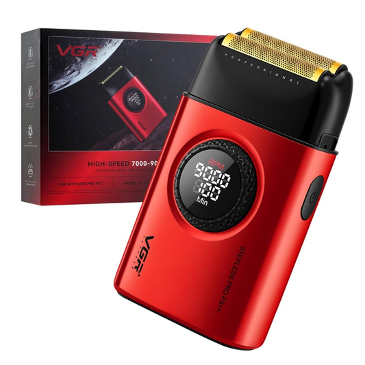 VGR V-377 Stepless Pro Foil Shaver – Red