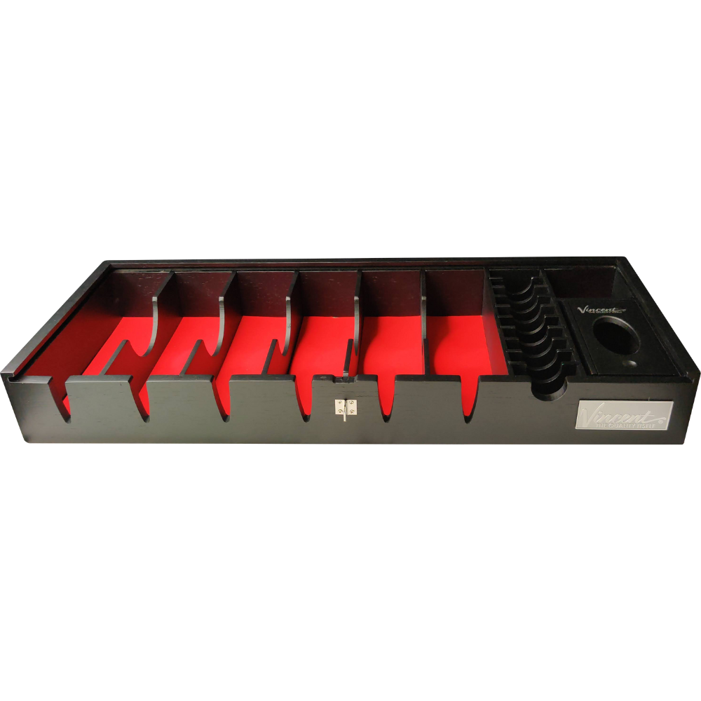 Vincent Bamboo Countertop Tray VT10200 black finish open front view
