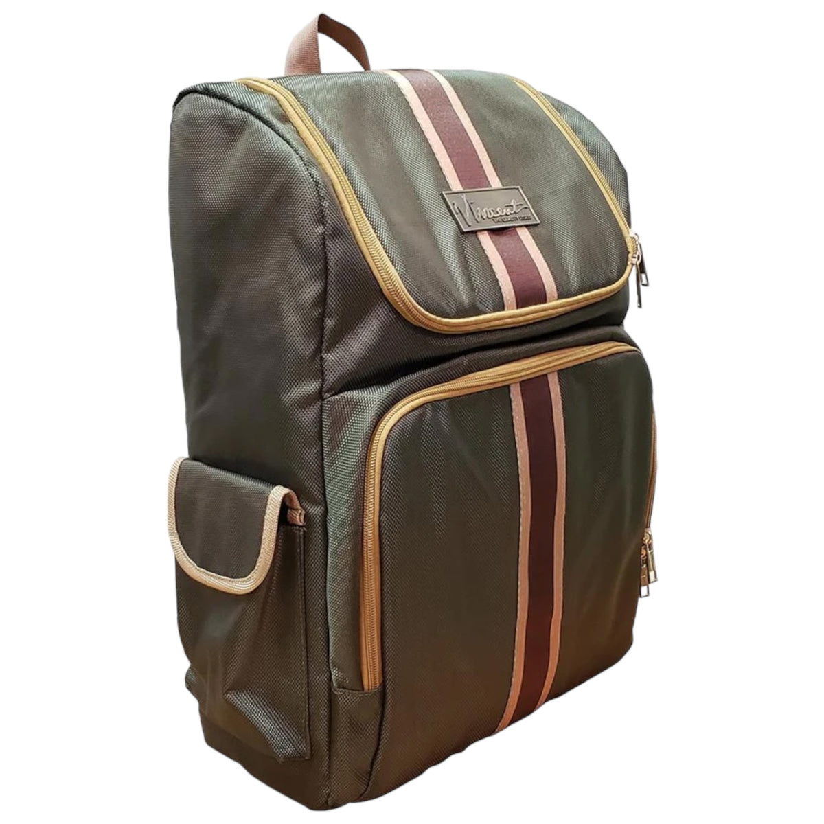 Vincent VT10305 Hunter Green barber backpack front three-quarter view