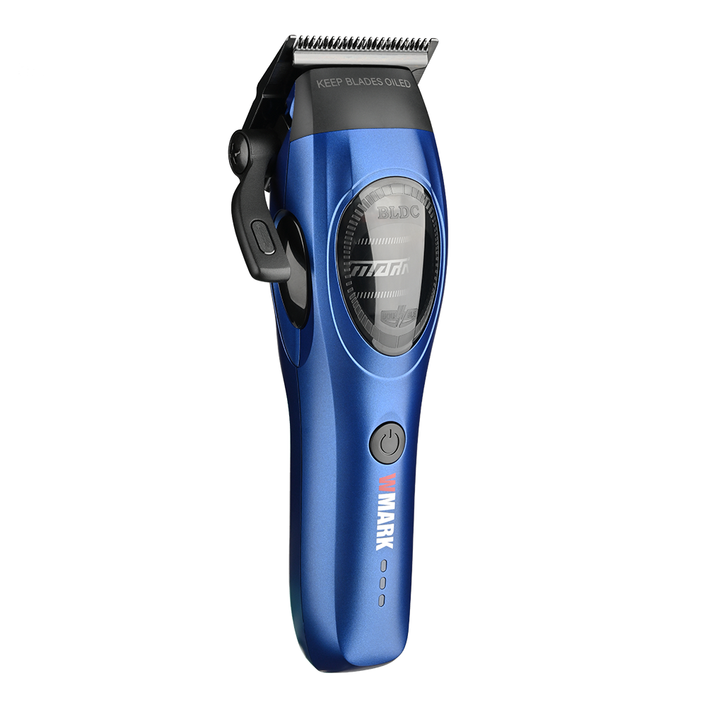 WMARK NG-V3 blue outer rotor BLDC professional hair clipper front view