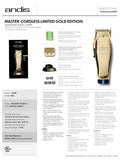 Andis Master Cordless Limited GOLD Edition