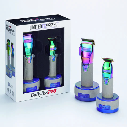 BaBylissPRO Limited FX Boosted Collection – Clipper, Trimmer & Charging Base Set #FXHOLPKCTB-I