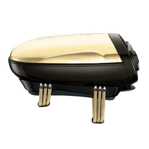 BaBylissPRO VibeFX FXSSMG gold massager side view with coil straps