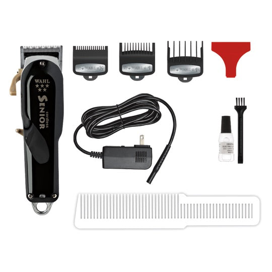 Wahl 5-Star Cordless Senior 8504-400 clipper and included accessories